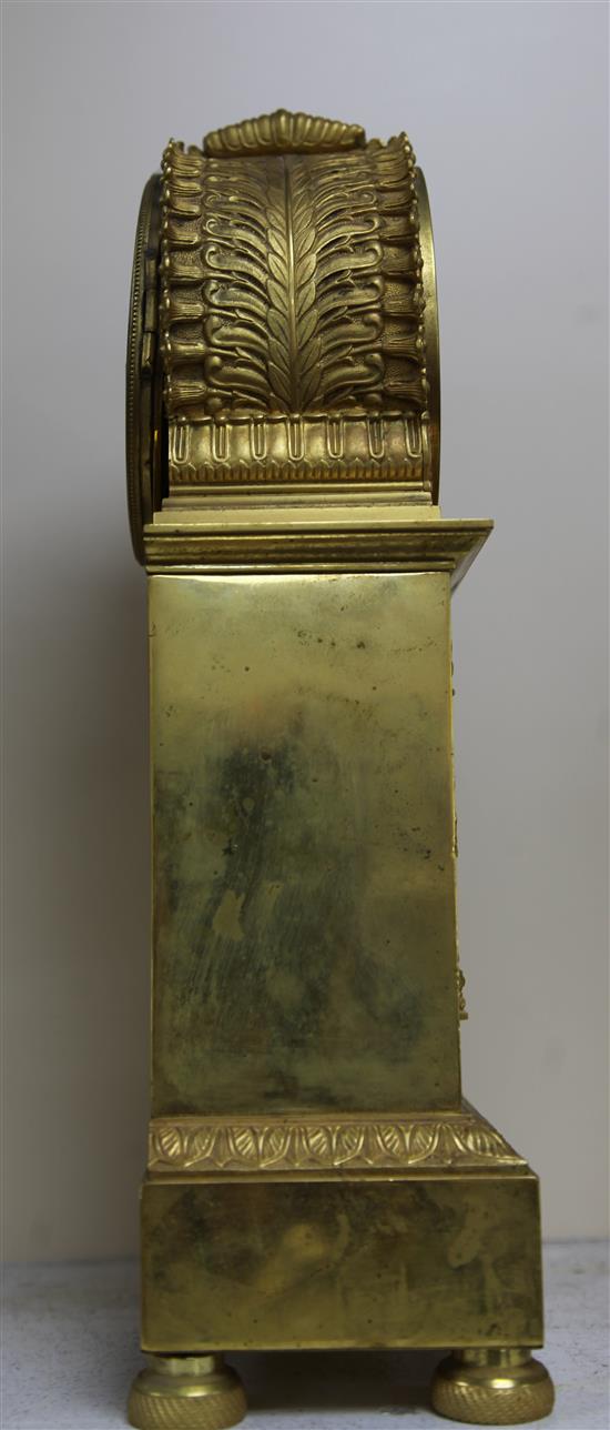 A French Restauration ormolu mantel clock by Sironval, Palais Royal, No. 142 14in.